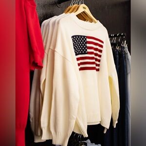Flag sweater NWT